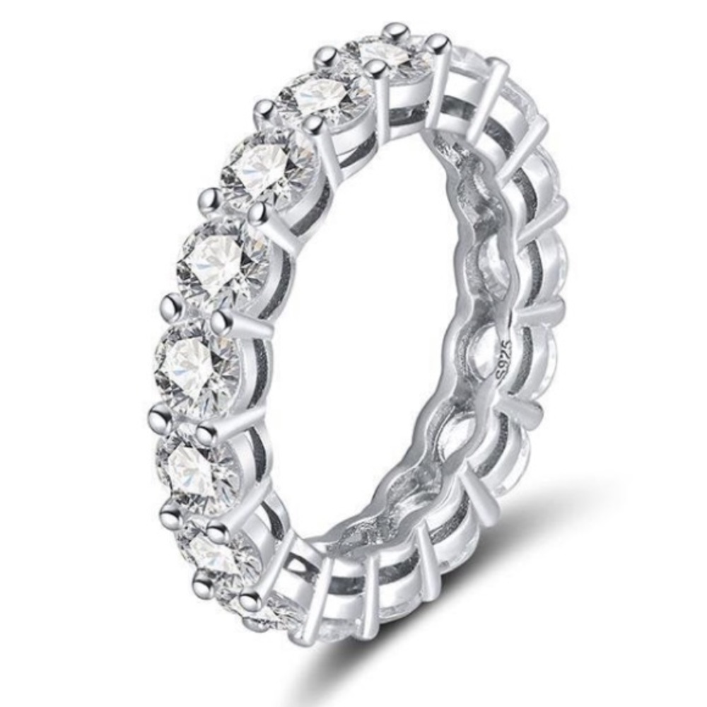 Sterling silver wedding bridal ring - Picture 4 of 4